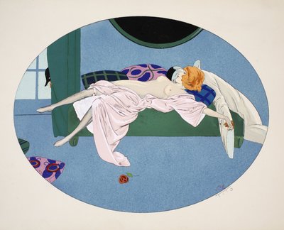The Five Senses - Hearing, Sight, Smell, Touch, and Taste, 1925 by Ettore Tito